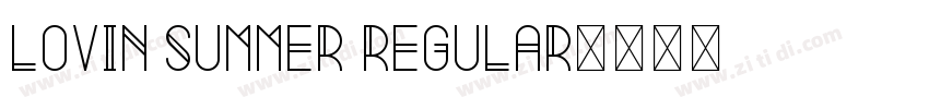 Lovin Summer Regular字体转换
